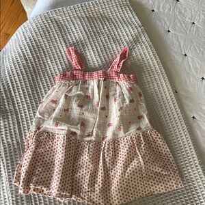 Pink and White Floral Dress